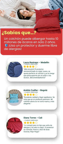 PROTECTOR DE COLCHON TERMOSELLADO Tecnología anti-ácaros e hipoalergénica