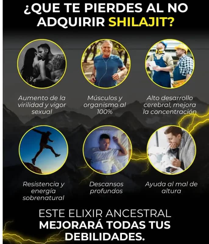 GOMAS SHILAJIT aumentar la vitalidad física, mental y sexual.
