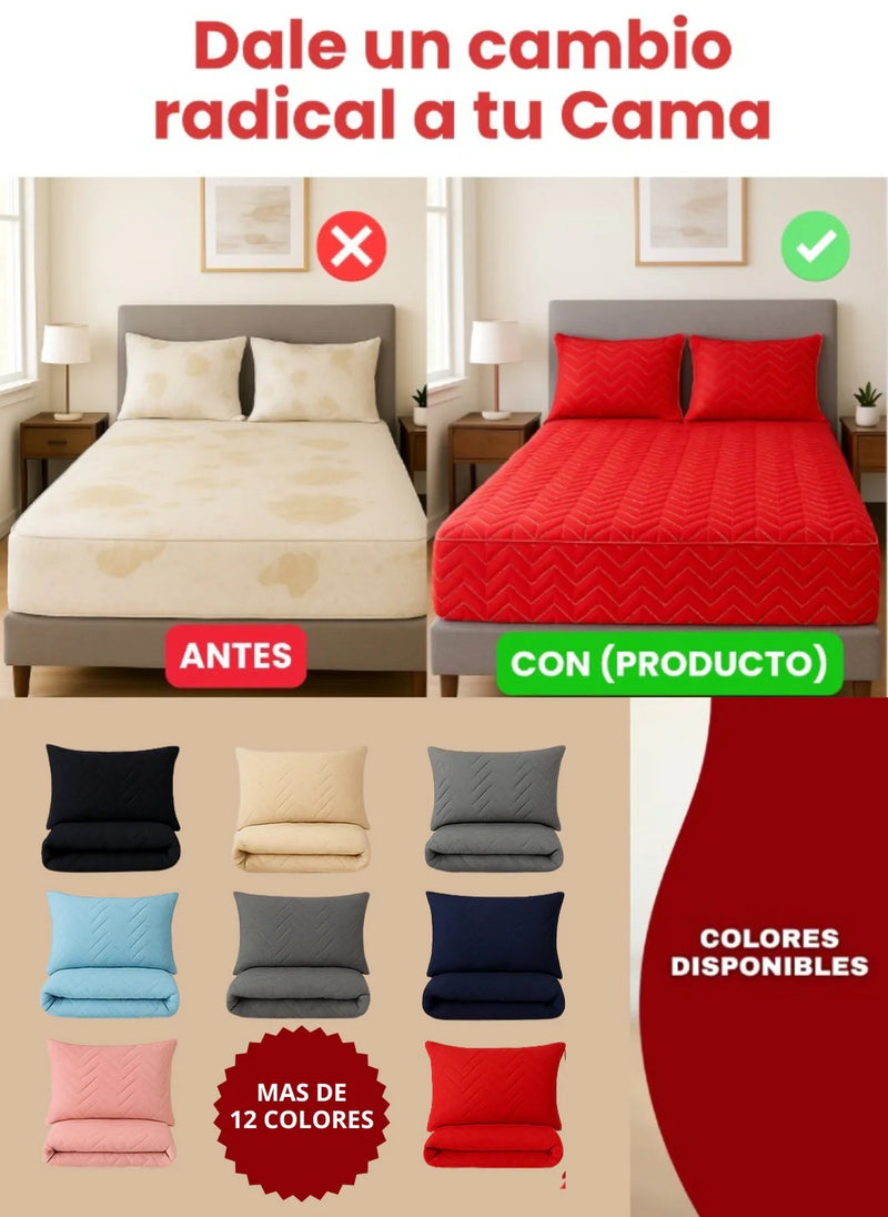 PROTECTOR DE COLCHON TERMOSELLADO Tecnología anti-ácaros e hipoalergénica